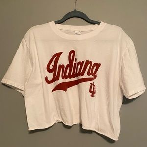 Indiana University cropped t shirt